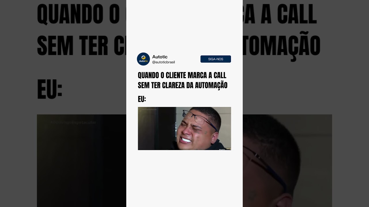 É triste, viu?