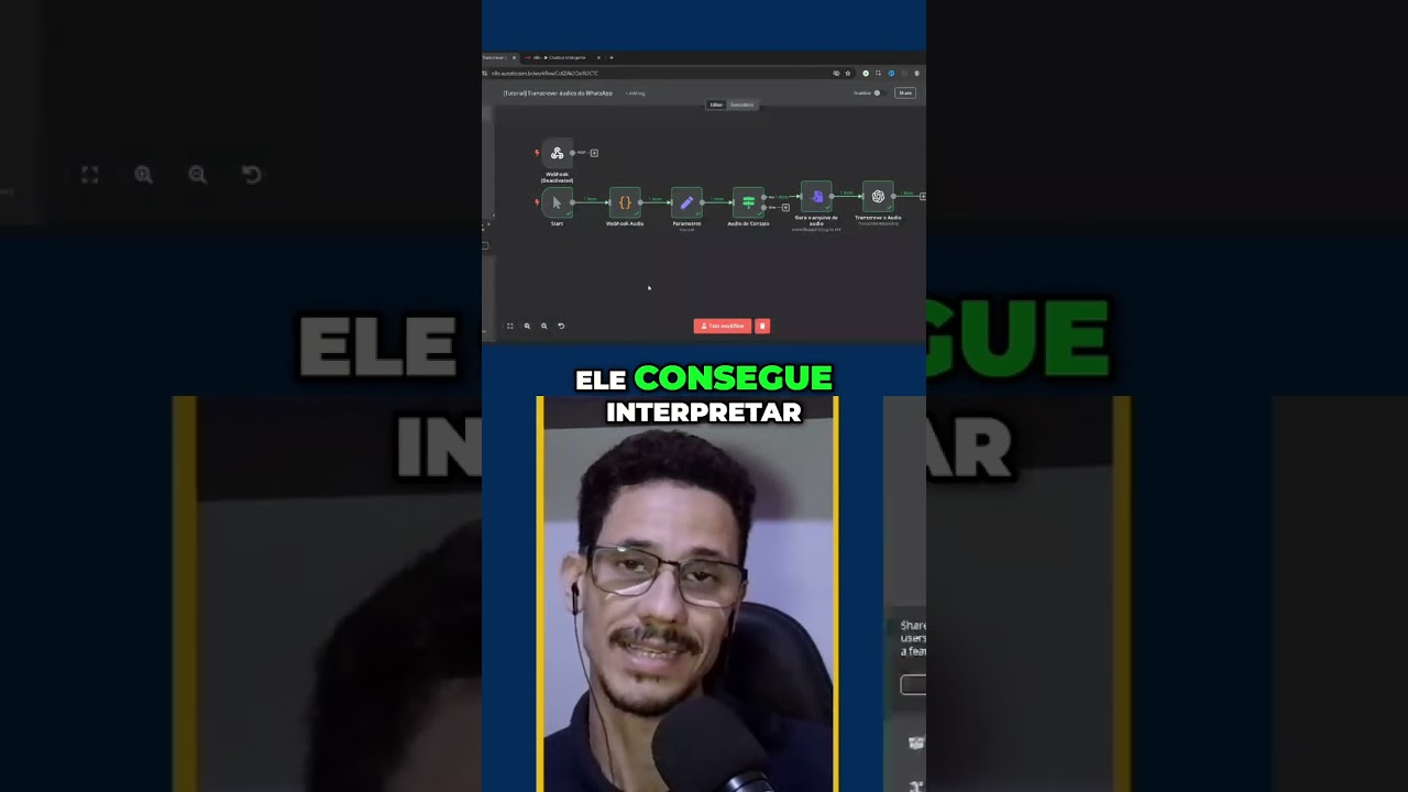 Como TRANSCREVER ÁUDIO do WhatsApp no N8N